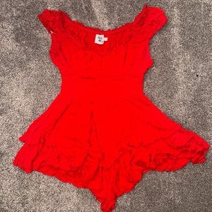 Princess Polly Love Galore Romper Beautiful Red US size 10
